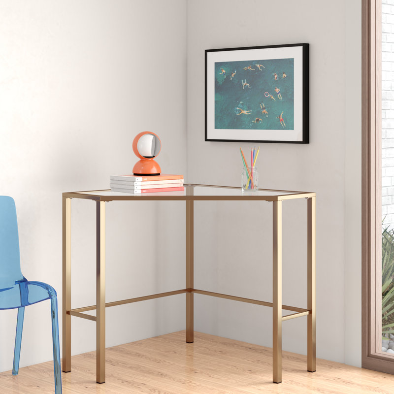 Coopers Glass Corner Desk & Reviews AllModern